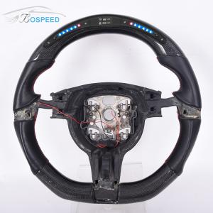 Quality NAPA Leather Porsche Carbon Fiber Steering Wheel Custom Stripe Color wholesale