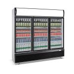 1330L Vertical Three Door Beverage Display Cooler Low Energy Consumption