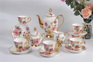Quality 1500ml 24K Matte Bone China Breakfast Set wholesale