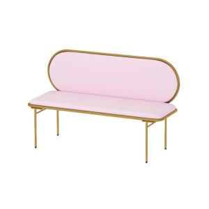 Quality Commercial Restaurant Booth Bench , Fabric And Steel Two Seater Bench wholesale