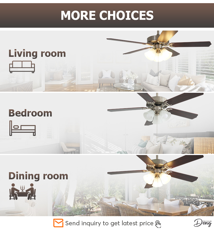 1stshine Reversible Blades Ceiling Fan with Light Kit and MDF Finish in LED Light Source