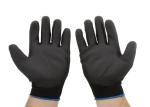 Black Polyurethane Coated Gloves Excellent Breathability For Industry Work