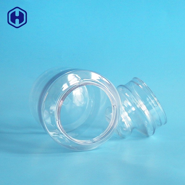 Pagoda Lid Plastic Food Storage Jars Empty Round Plastic Canisters