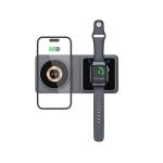 Gray All In One Wireless Charger Magsafe Wireless Charger For Phone Earphone