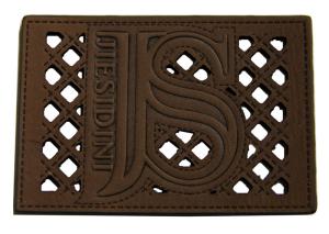 Quality Hollow out Embossed logo Leather Patches on jeans custom color shape wholesale