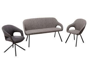 Quality 810*580*615mm Upholstered Dining Fabric Chair Modern Style Powder Coating wholesale