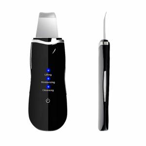 China Black Ultrasonic Face Cleaner Skin Scrubber Professional Ultrasonic Spatula on sale