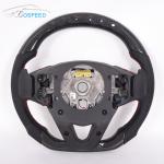 Custom LED Leather Ct6 Steering Wheel Sports Cadillac White Stitch