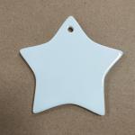 3'' Sublimation Ceramic Blanks Christmas Ceramic Pendant For Sublimation