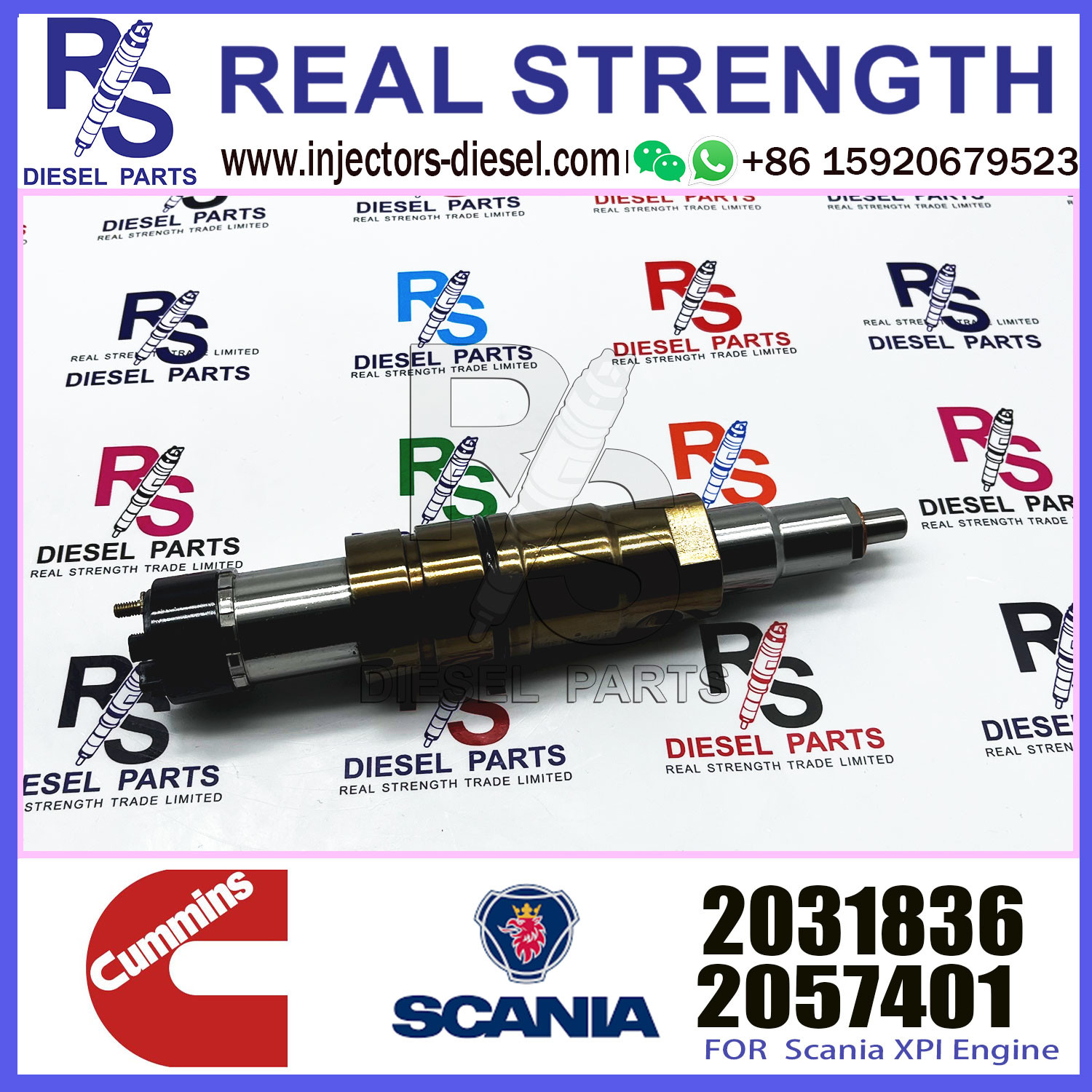 2031836 OEM New Diesel Fuel Injector for DC09 DC13 DC16 Engines 0574380 2482244 1948565 2029622 2057401 2086663 2031836