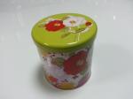 Colorful Cartoon Tea Tin Containers Cylindroid With Cover Nourishment Can