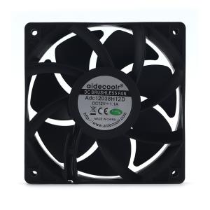 Quality Plastic 9 Blades Waterproof Cooling Fan 5000RPM Durable 120x120x38mm wholesale