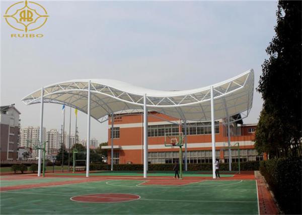 UV Resistant Membrane Tent Structures PVDF Or PTFE Steel Frame For Basketball