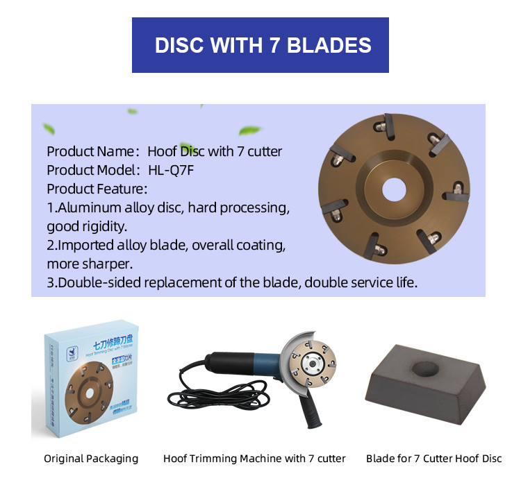 Hoof Trimming Machine Angle Grinder Hoof Trimming Disc With 7 Carbide Blades