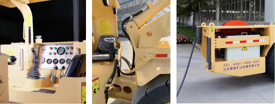 Electric Cable Battery Powered Loader For Underground Mining Usage 2 Cube