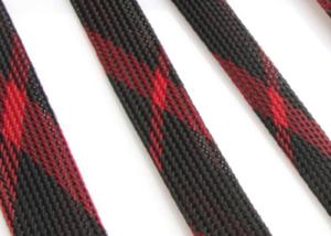 Quality Red / Black Mixture Expandable Braided Polyester Sleeving For Cable Harness Wrap wholesale