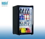 98L 94W 60Hz Glass Small Drinks Display Fridge Cooler Auto Defrost