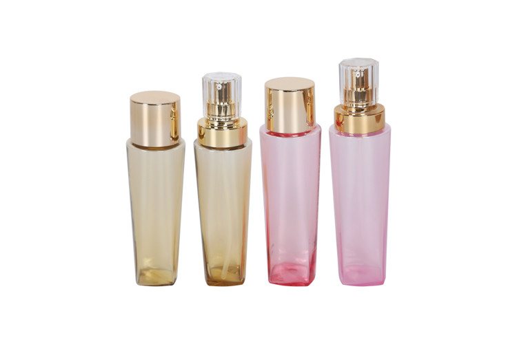 Popularity Gold Cosmetic Packaging Set 150/200ml PETG Toner Bottle Lotion Bottle 15/50g Acrylic Cream Jar