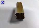 Irregular Tubing Aluminum Channel Profiles , Aluminium Profile System Gold Color