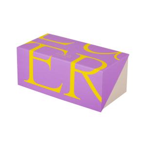 Quality Purple Yellow Paper Cake Packaging Box Matte Lamination OEM ODM wholesale