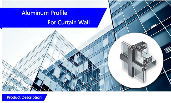 Thermal Break Aluminum Curtain Wall Profile Green Fluorocarbon Coating