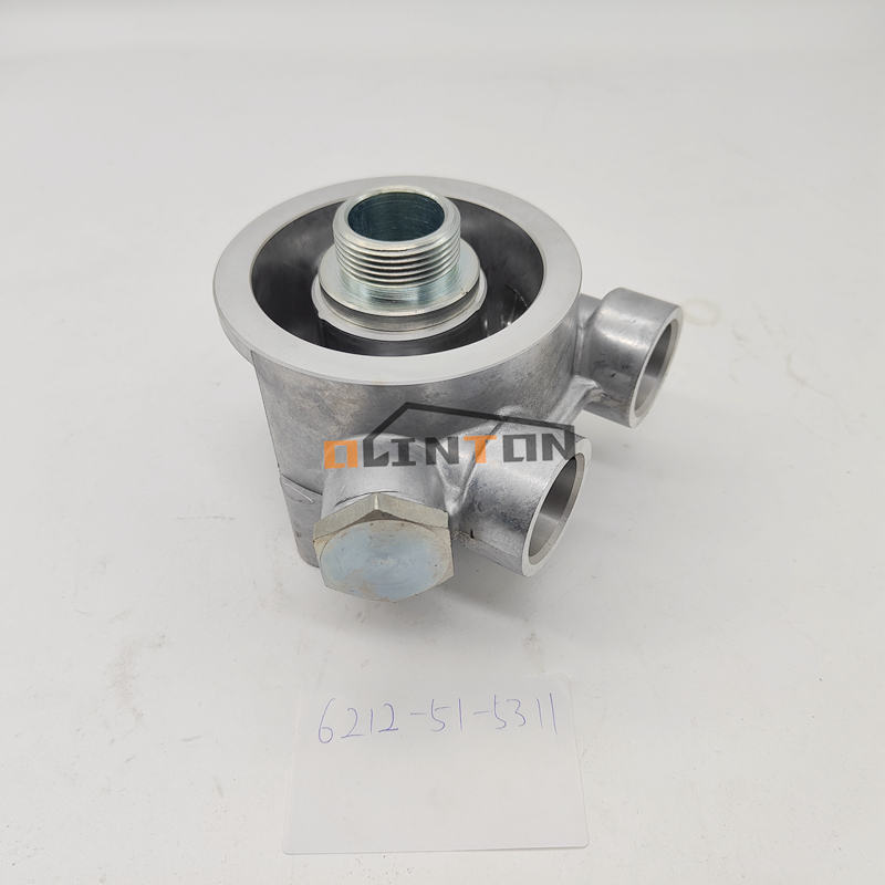 OIL FILTER HEAD 6212-51-5301 for PC400-6 Excavator SAA6D125E-2 Engine 6212-51-5311