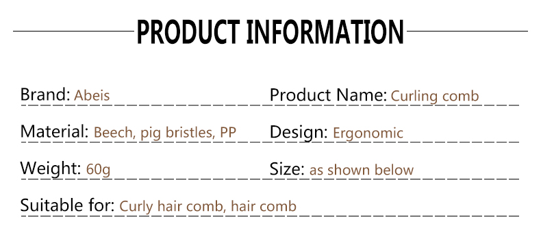 Long Handle Wooden Hair Brush For Curly Hair Ergonomic Design