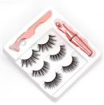 3D Silk Natural Black Magnetic False Lashes With Flexible Band
