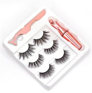 Quality Natural Black 15mm Magnetic False Lashes With Black Cotton Band wholesale
