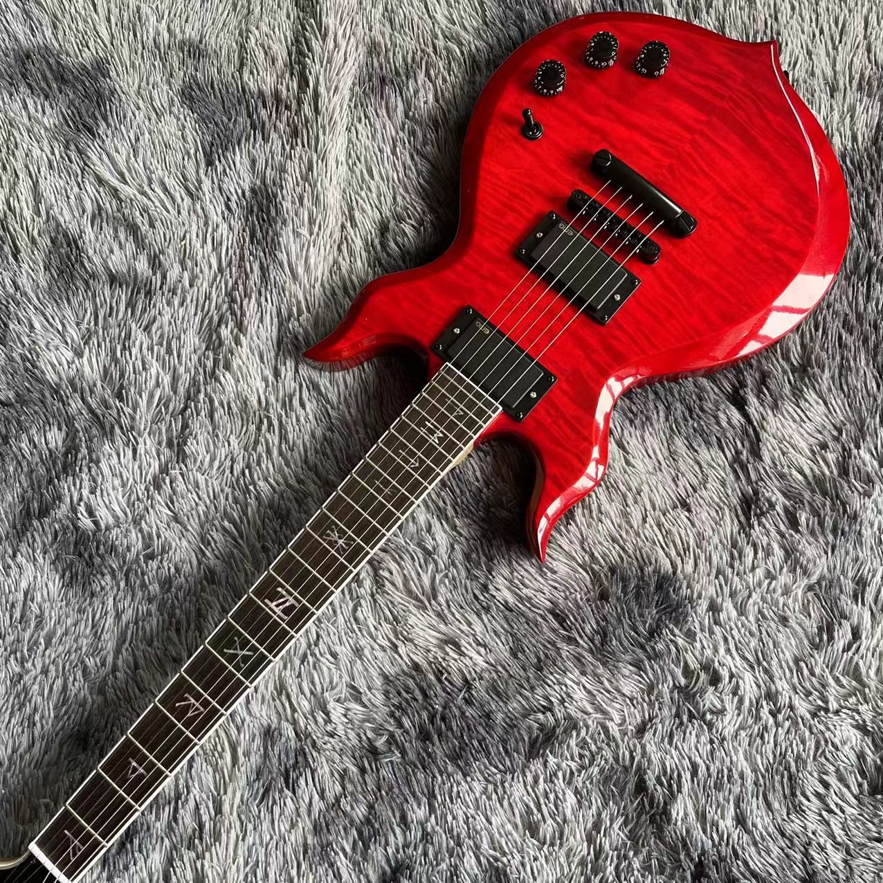 Custom Zakk Wylde Audio in Kinds Color Electric Guitar with Bound Ebony Fretboard Block Inlays
