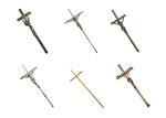 D046 Zamak Cross And Crucifix Coffin Lid Decoration Funeral Accessories gold