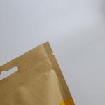 Digital Printing Kraft Paper Pouch Zipper Bag With Euro Hole