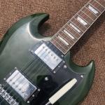 Custom SG Electric Guitar G400 Deep Army Green Rosewood Fingerboard Bigsby
