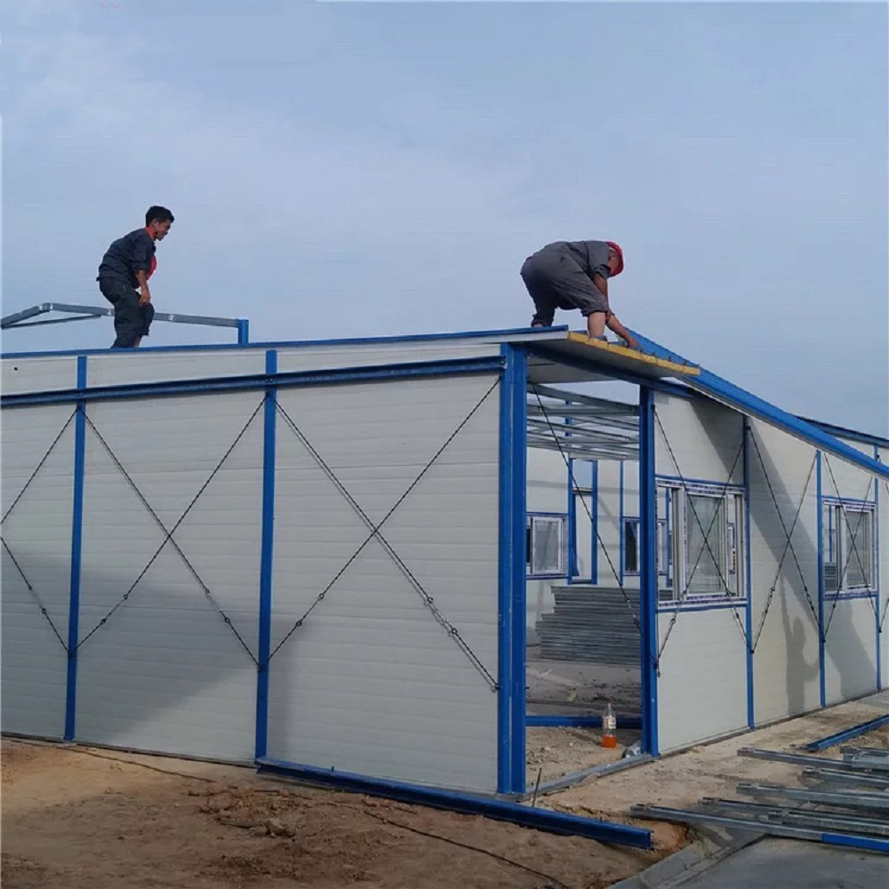 Modern K Type Light Steel Structure Prefab House With PVC Sliding Window