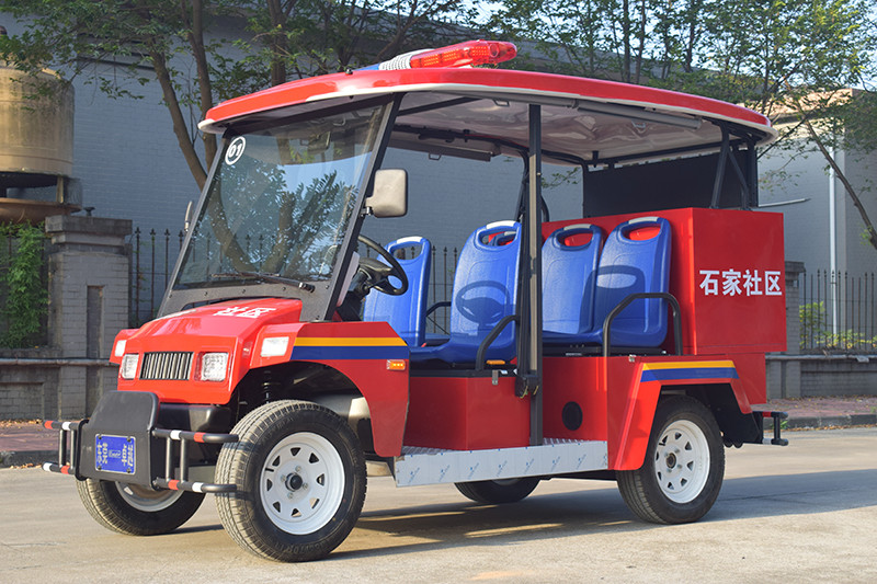 48V Lithium Battery Electric Fire Truck Golf Cart 5 Seater