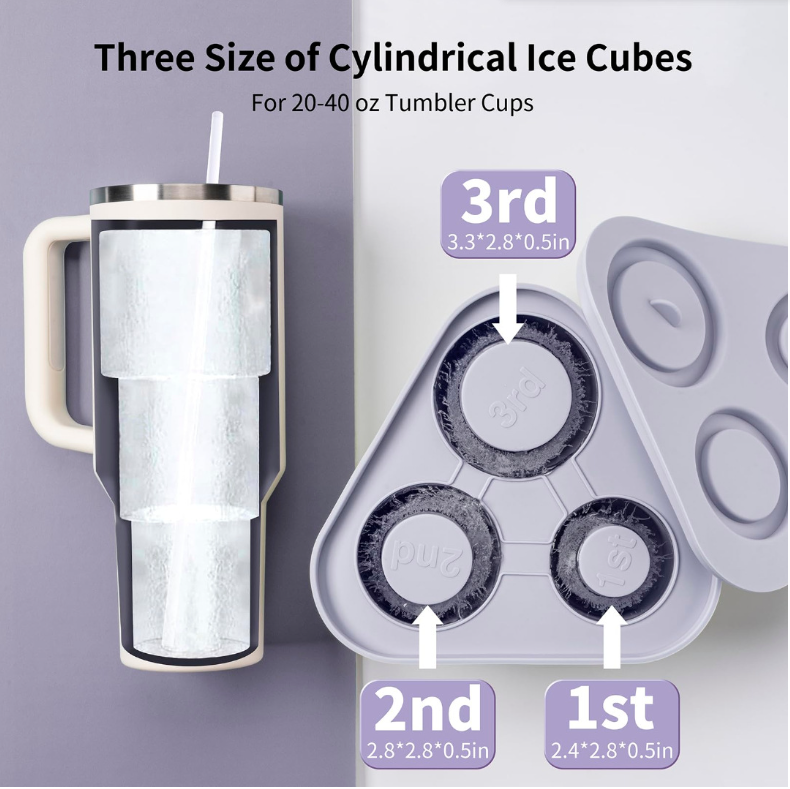 Meterial 100% Food Grade Silicone Kitchen Accessories for Tumbler Cup Ice Cream Makers