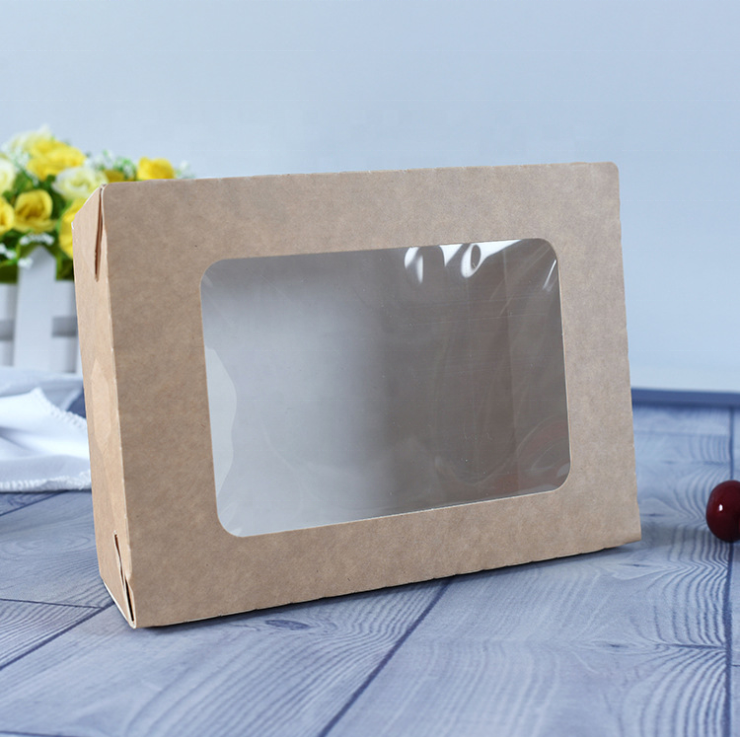 Corrugated Paper Food Packaging For Fruit Salad With Clear Window