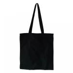 Black 12oz Organic Cotton Tote Bags 15KG Carry Ability