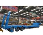 13 Tons Fuwa/BPW Axle Hydraulic Lowboy Semi Trailer for Heavy Machinery