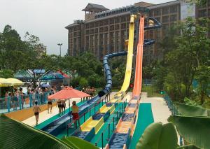 Quality Fiberglass Kamikaze Water Slide Customized High Speed Water Slide 12m Height wholesale
