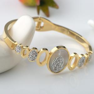 Quality Diamond Bracelet Jewelry Fashion Cuff Bangle,oblong Shell Stainless Steel Bangle, Elliptocytosis Shell Bracelet wholesale