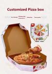 Eco Friendly Paperboard Rigid 10 Inch Pizza Boxes Flatbread ODM