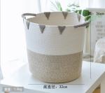 Wholesale 3pcs Set Foldable Handmade Woven Cotton Rope Hamper Storage Kids Toys