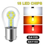 1156 BA15S LED 1157 BAY15D LED Brake Turn Signal Lights Single / Dual Contact