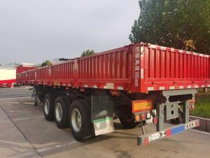 Quality 3 Axle 60 Ton Side Dumping Trailer Bulk Cargo Semi Trailer wholesale