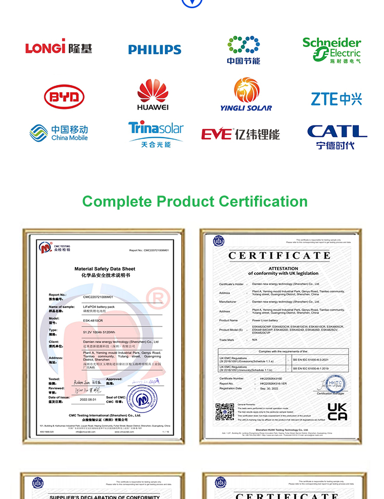 24V 200ah Lithium Iron Phosphate RV Battery 48V 100ah Lifepo4 Energy Storage Battery