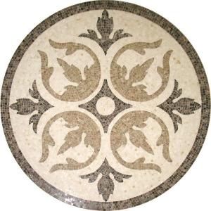 Quality Solid Surface Marble Medallion Floor Tile , Decorative Custom Floor Medallions wholesale