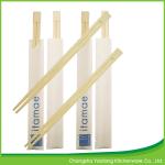 Bamboo Biodegradable Chopsticks Twins 24cm Open Paper Packing