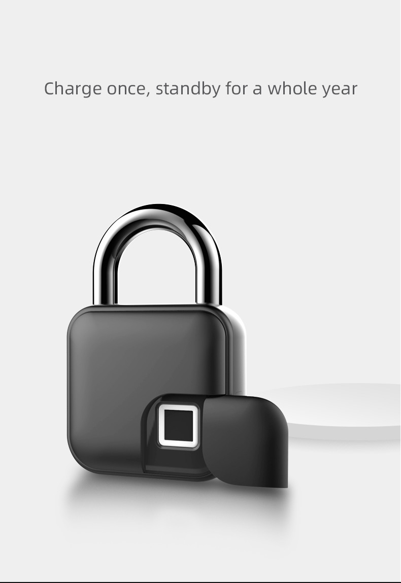 Black L3 Tuya App Remote Control Anti Theft Padlock