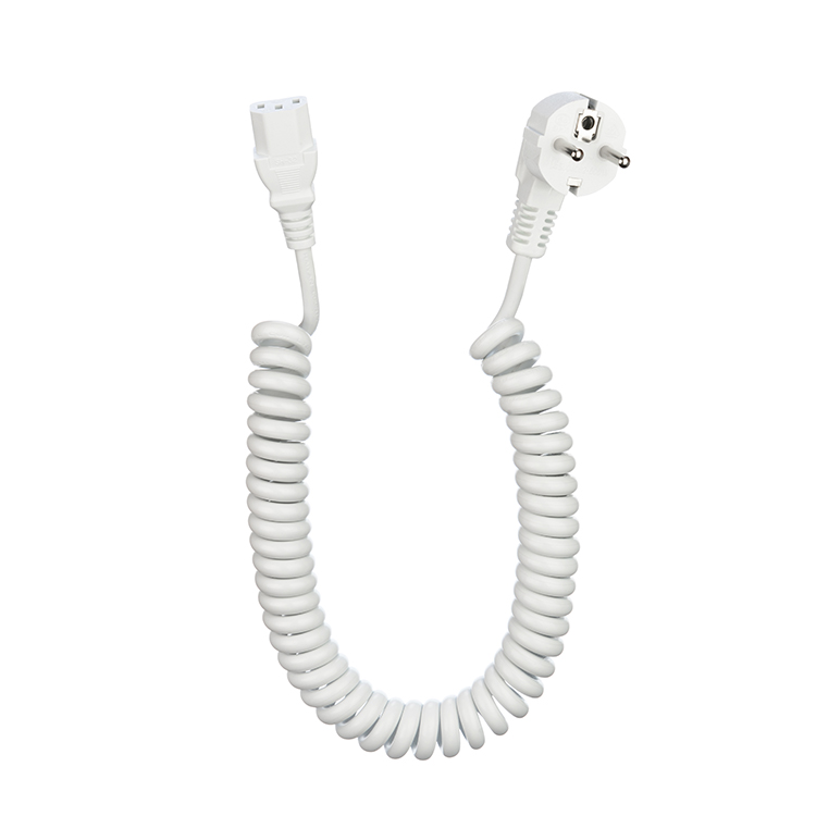 Home Appliances Power Cords Extension Cords VDE Standard Spring Cable with ICE C13 Socket and 10A Rated Current